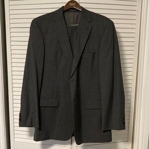 Hugo Boss Grey/Blue Pinstripe Two-Button suit
